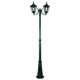 Chester Twin Head Curved Arm Tall Post Light - Green Finish / B22 Chester Twin Head Curved Arm Tall Post Light - Green Finish / B22